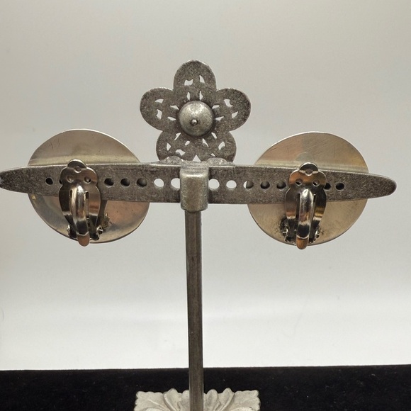 Vintage Taxco Sterling Silver Clip-On Earrings 925 TV-30 - Picture 2 of 5